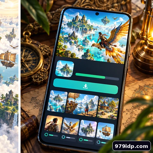 Pratinjau antarmuka panduan APK Kepulauan Awan